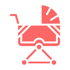 Vector Design Baby Stroller Icon Style