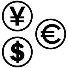 Various types of famous money icon vector design templates