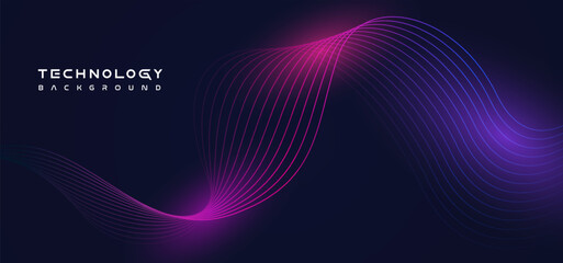 Purple digital technology futuristic internet network connection dark black background, blue abstract cyber information communication, Ai big data science innovation future tech illustration vector 3d