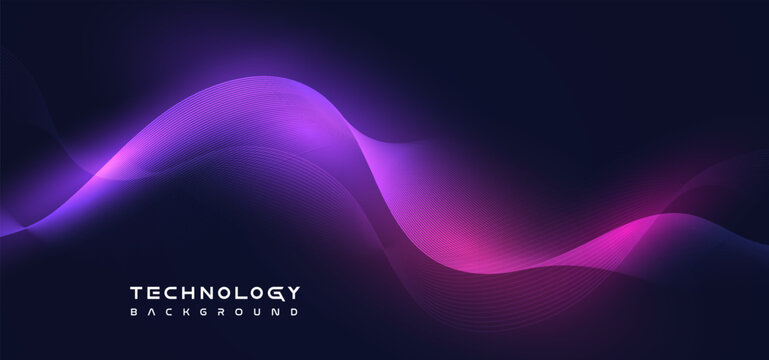 Purple digital technology futuristic internet network connection dark black background, blue abstract cyber information communication, Ai big data science innovation future tech illustration vector 3d