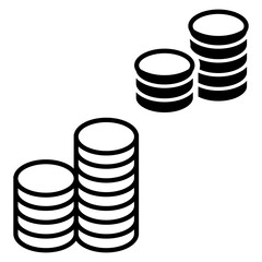 Various types of famous money icon vector design templates