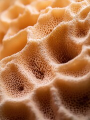Fototapeta premium Close-up of a group of orange-colored coral-like structures. the structures are arranged in a radial pattern, with each structure having a unique shape and texture.