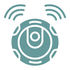 Vector Design Robotic Vaccum Icon Style