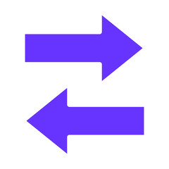 Vector Design Opposite Arrow Icon Style