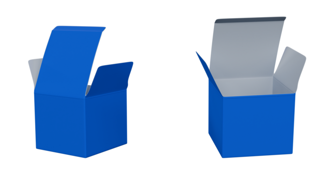 blue boxes isolated on white