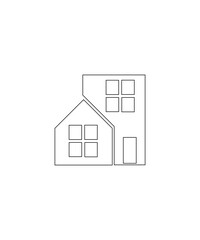 House icon with thin outline