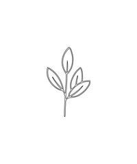 Plant icon with thin outline