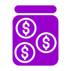 Fototapeta premium Savings Jar Vector Design Icon Style