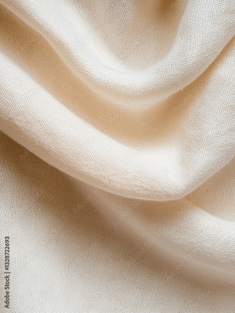 Poster close-up of a fabric with a smooth and elegant texture. the fabric appears to be a light beige color