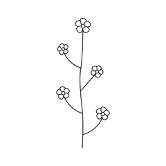 Wildflower icon vector. Flower illustration sign. Home decor symbol or logo.