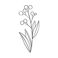 Wildflower icon vector. Flower illustration sign. Home decor symbol or logo.