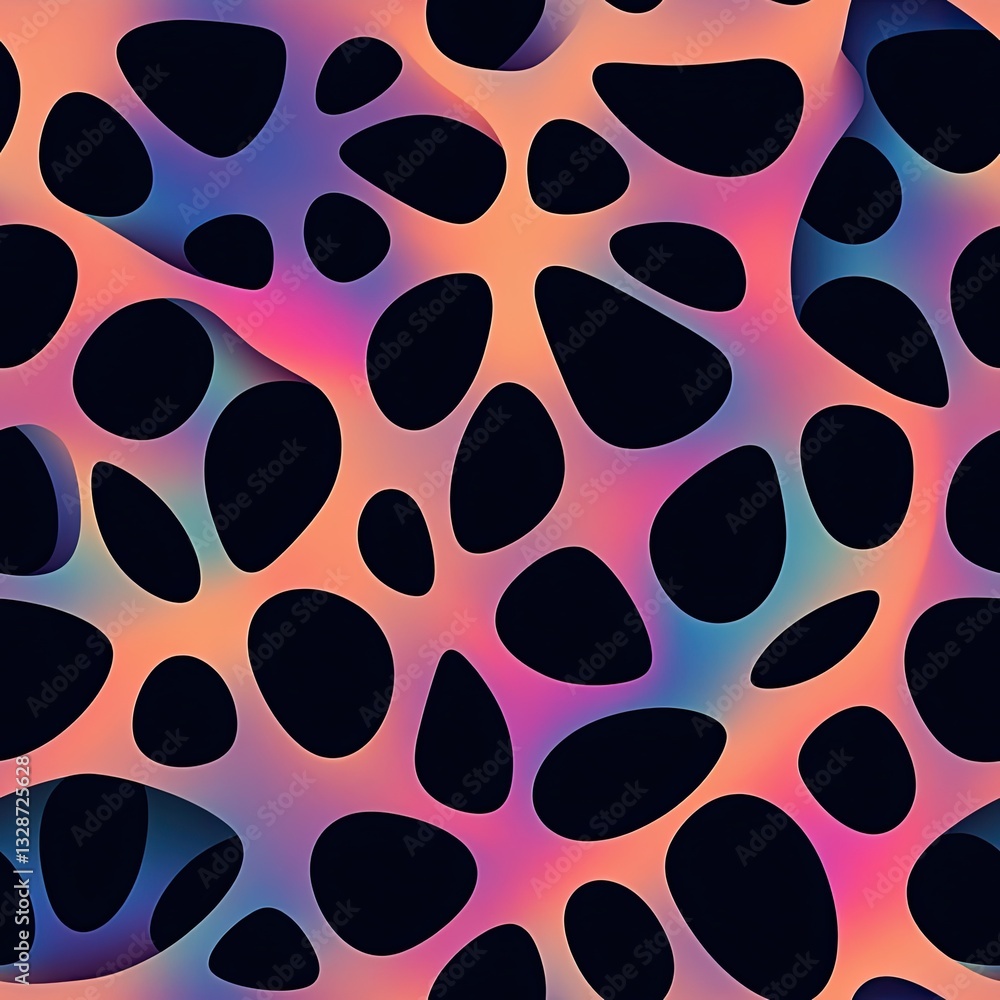 Poster abstract reticulated gradient shapes pattern design for modern backgrounds