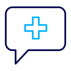 Medical chat Outline Color icon