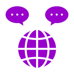 Vector Design Global Chat Icon Style