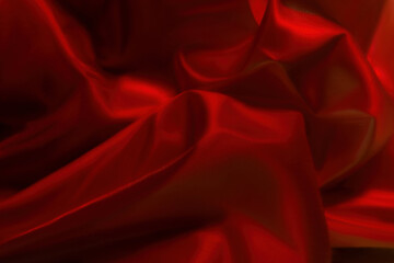 Luxurious red satin fabric with soft folds and rich texture. Perfect for backgrounds, branding, fashion design, festive themes, Valentine's Day, luxury advertising, and creative digital artwork