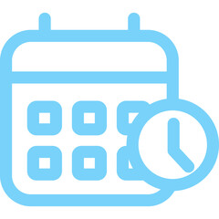 Obraz premium Minimalist Outline Calendar Icon Vector