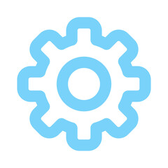 Minimalist Outline Gear Icon Vector