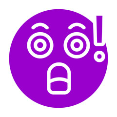 Vector Design Shocked Icon Style
