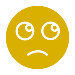 Vector Design Rolling Eyes Icon Style