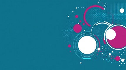 Obraz premium Abstract Circles Teal Background