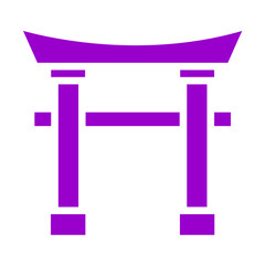 Vector Design Torii Gate Icon Style