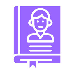 Vector Design Autobiography Icon Style