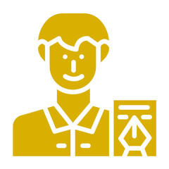 Vector Design Author Male Icon Style