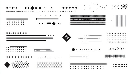 Abstract graphic elements collection