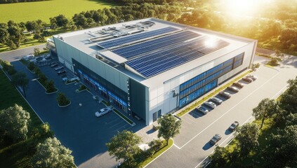 Modern Solar-Powered Warehouse Complex