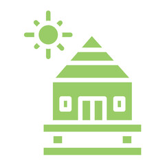 Vector Design Bungalow Icon Style