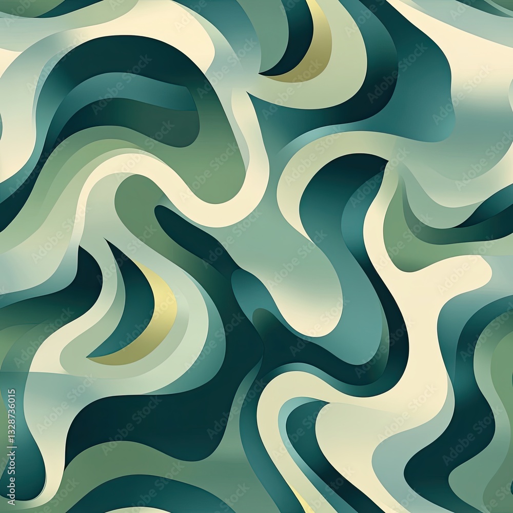 Poster abstract ripple pattern overlapping transparent layers for modern design