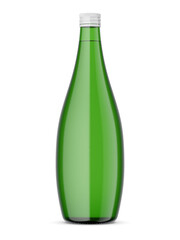 Curvy mineral water bottle mockup