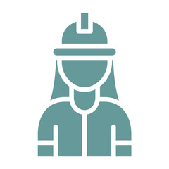 Vector Design Lady Worker Icon Style