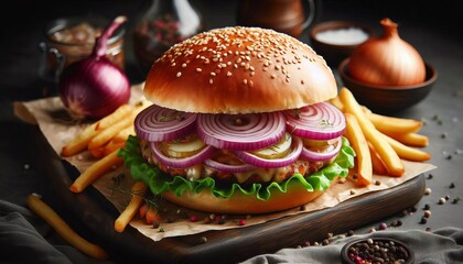 Onion Roll Burger Soft roll studded with bits of onion