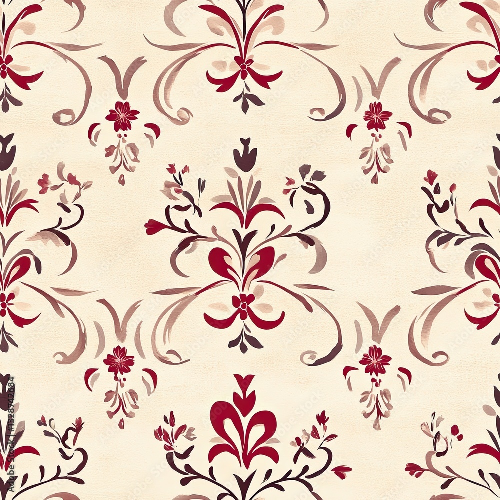 Poster romantic scrollwork patterns ribbons bows and flourishes for design projects