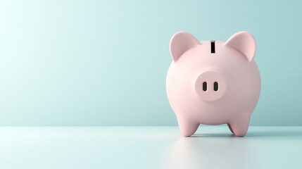Saving money strategy piggy bank savings tips for financial success minimalist environment bright viewpoint