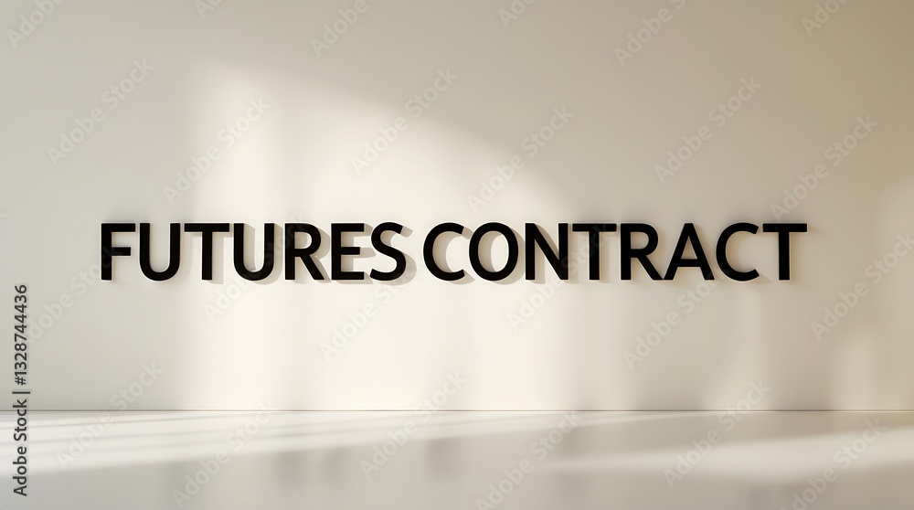 Poster futures contract displayed on a smooth, well-lit surface in a modern professional setting