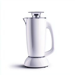 Obraz premium A sleek, modern white blender designed for efficient food preparation and blending tasks in contemporary kitchens.