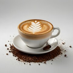 Cup of cappuccino Cup of Milk Coffee Cappuccino: Perfect Foam, Rich Espresso Milk Drink