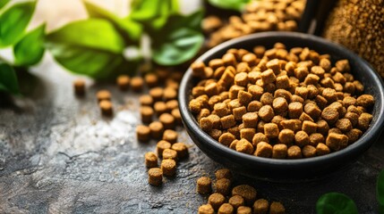 High-tech feed processing plant producing nutrient-rich animal feed with strict quality control