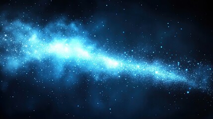 Fototapeta premium Sky blue ethereal background with glimmers: Enchanting backdrop in sky blue, adorned with shimmering effects for a sparkling, elegant feel.