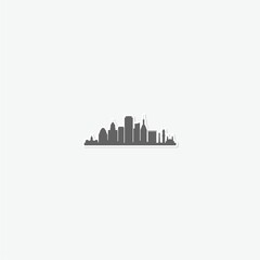 City logo sticker isolated on gray background
