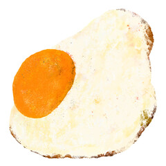 焼けた目玉焼きのイラスト