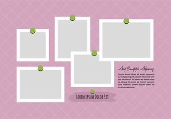 Picture or photos frame collage and digital photo wall template