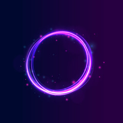 Surreal Neon Vortexes: A Spectacular Display of Rotating and Spinning Energy Hoops, Creating a Beautiful Abstract Dance of Color, Motion, and Technological Elegance in the Digital Void.