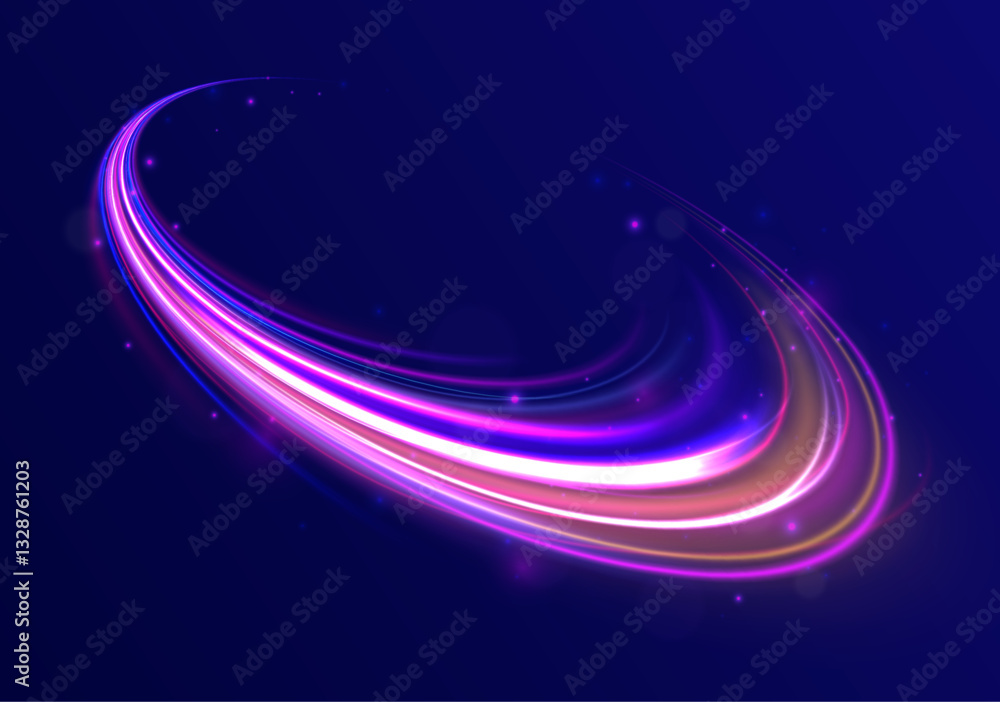 Poster surreal neon vortexes: a spectacular display of rotating and spinning energy hoops, creating a beaut