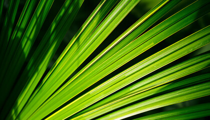 Obraz premium abstract green palm leaf texture, nature background, tropical leaf, silhouette. isolated with white highlights
