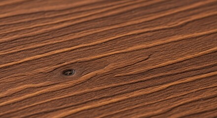 Naklejka premium Close-up view of rich brown wood grain texture.