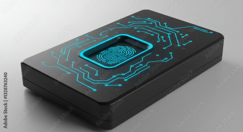 Poster scanning fingerprint on secure device with circuit board design