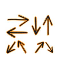 Up and down arrows to right and right. High quality illustration